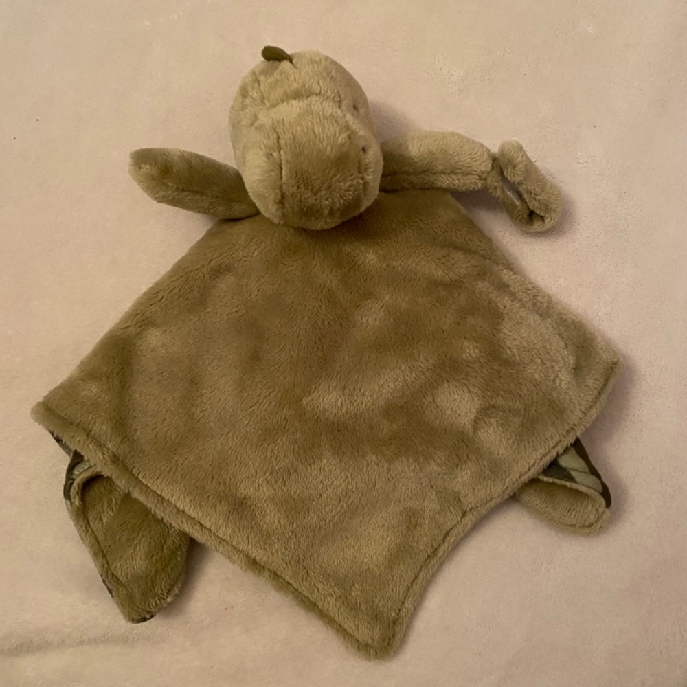 Carter's Green Dinosaur Dino Plush Baby Security Blanket Lovey # 68355